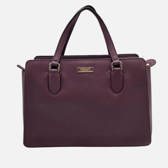 kate spade Handbags - Kate Spade Burgandy Saffiano Leather Reese Laurel Way Satchel bag